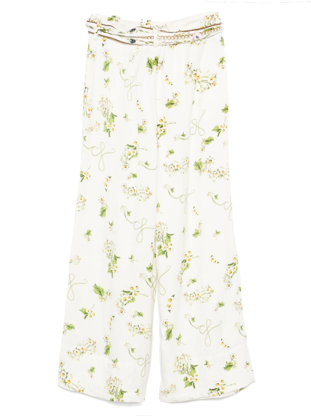 floral-print wide-leg trousers - 2