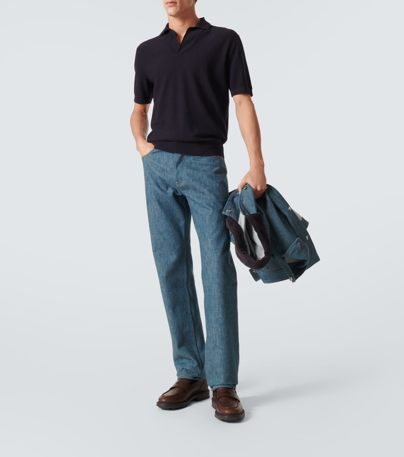 Loro Piana Walkery cotton and silk polo shirt outlook
