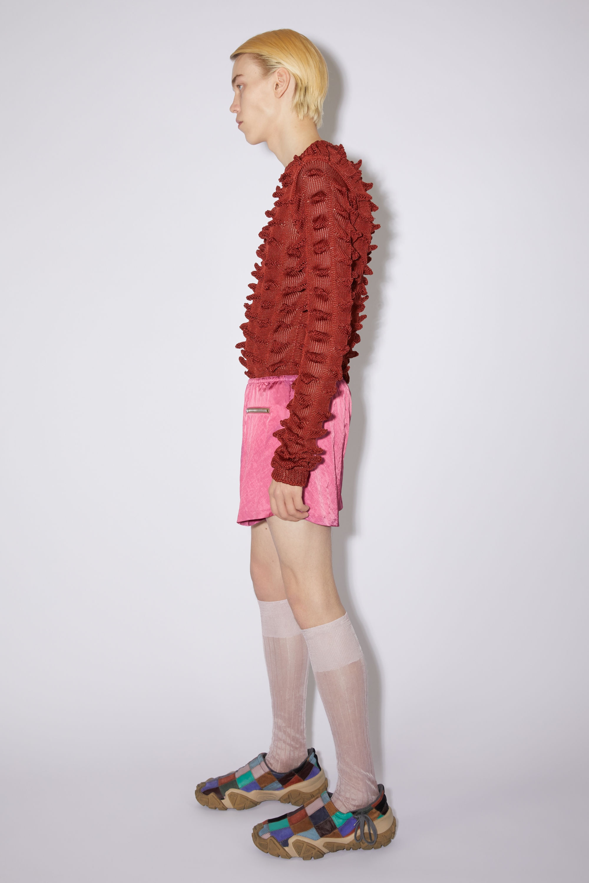 Satin shorts - Fuchsia pink - 4