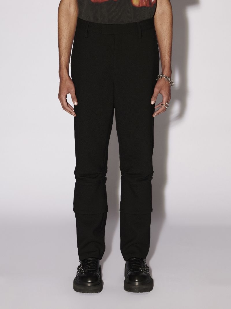 KNEE DETAIL PANTS - 6