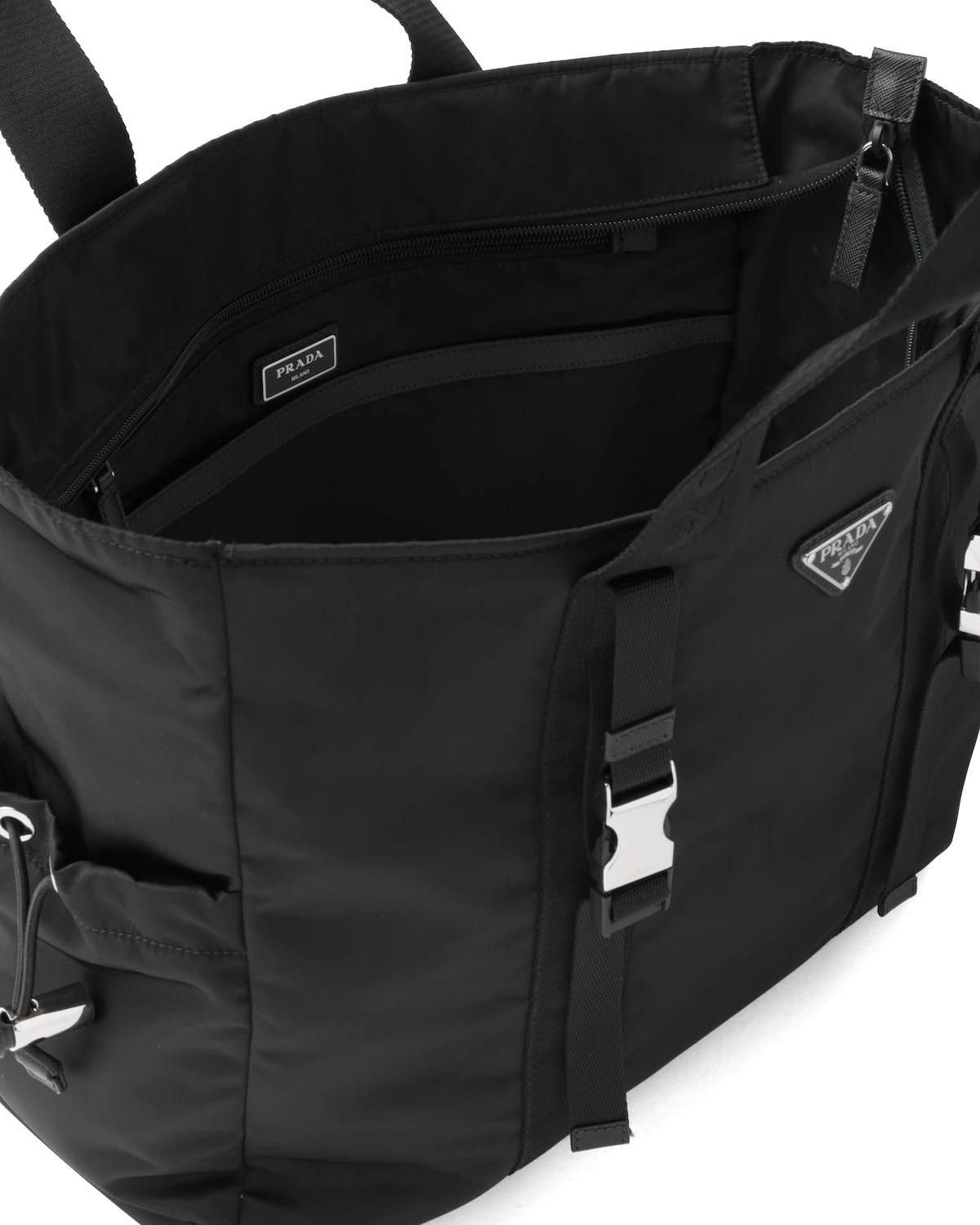 Re-Nylon and Saffiano leather tote - 5