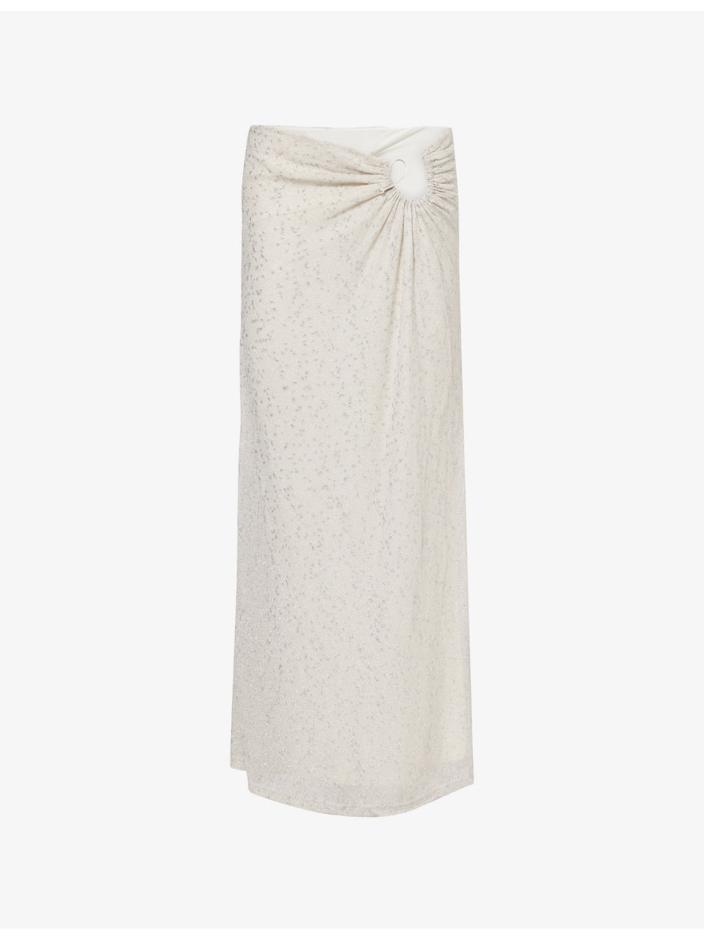Imber Metallic Looped Knitted Maxi Skirt - 1