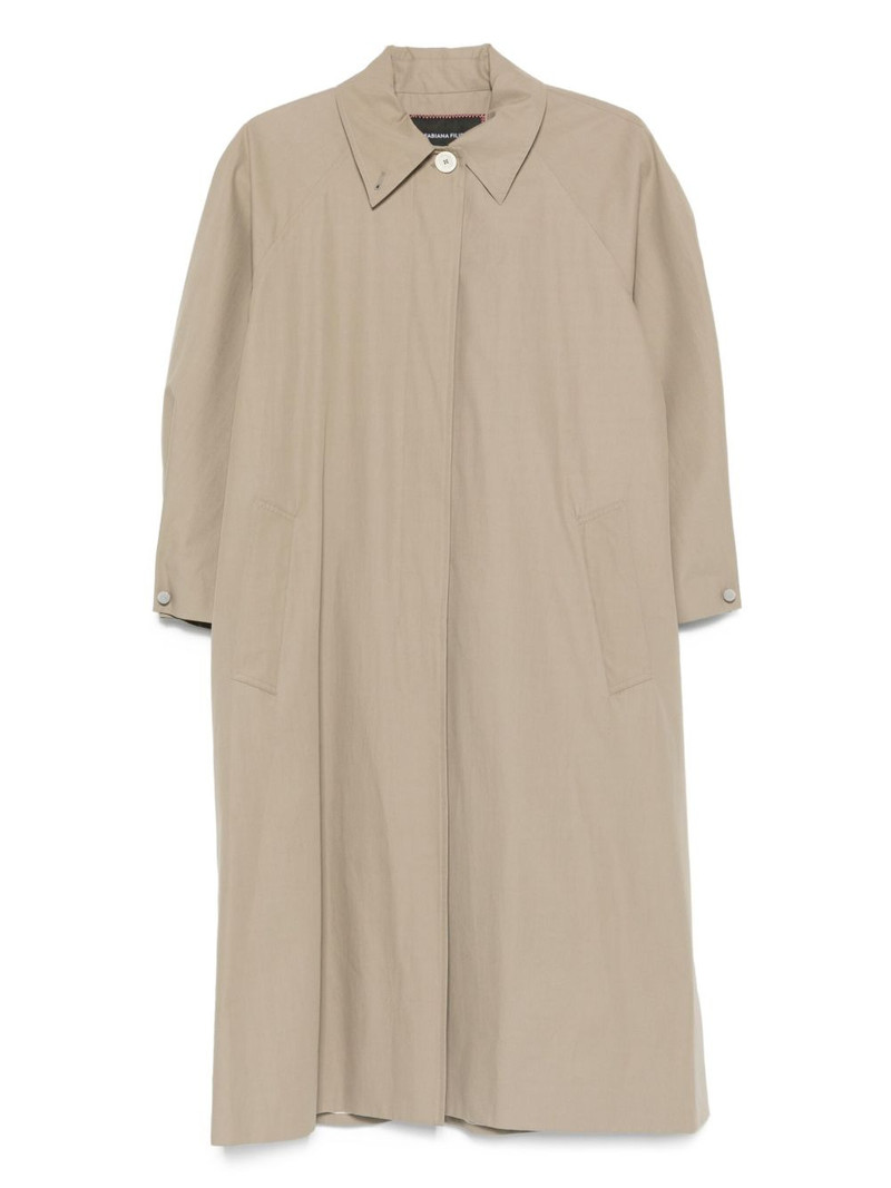 button-fastening raglan-sleeve coat 1