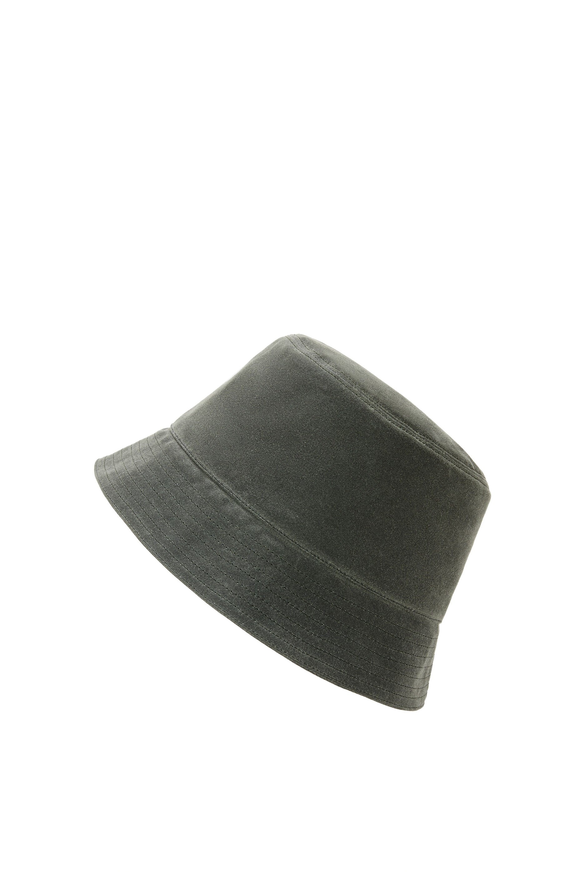 Bucket hat in waxed canvas and calfskin - 3