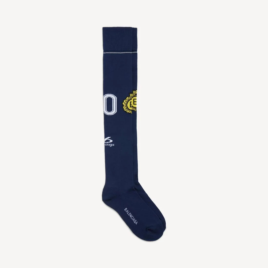 Men's Naval Crest Long Socks in Navy - 1