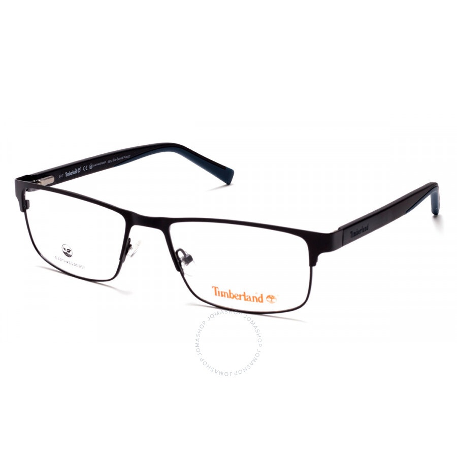 Timberland Demo Rectangular Men's Eyeglasses TB1594 005 58 - 1