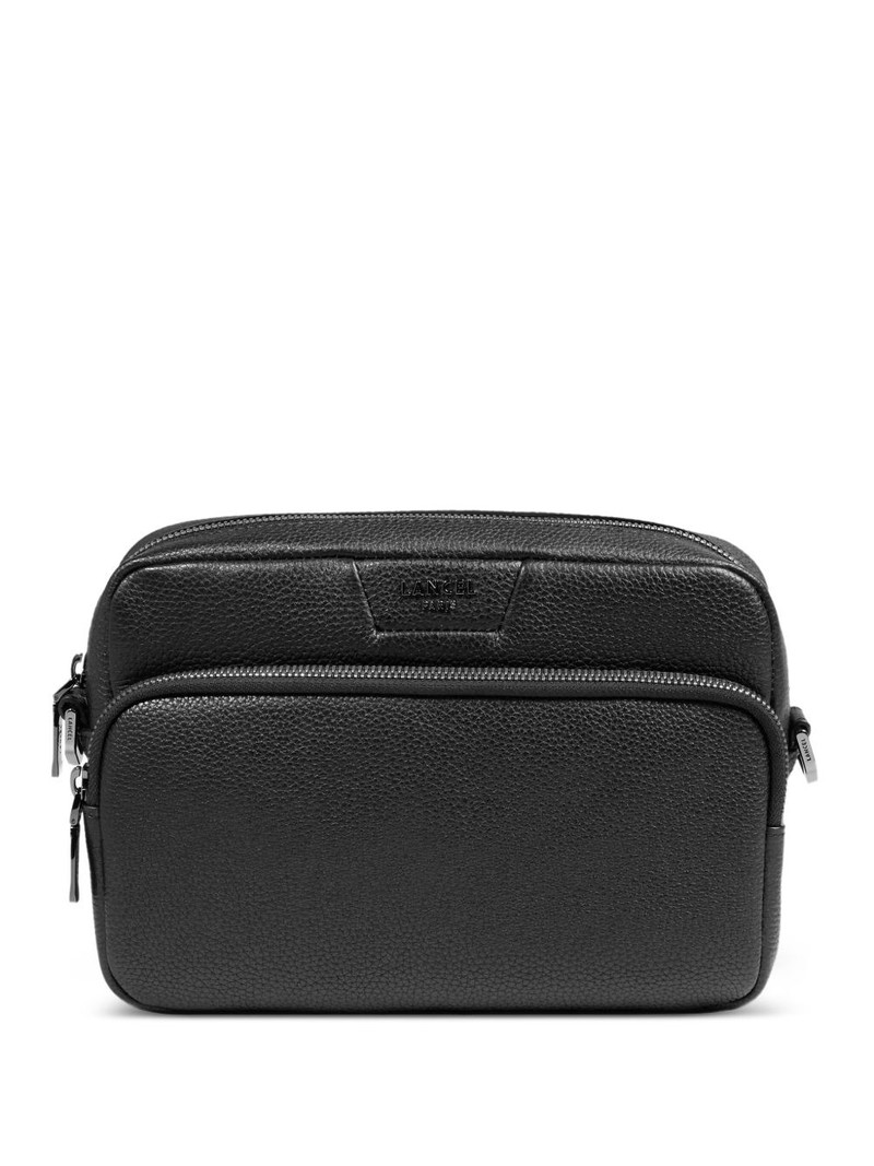 double-zip leather clutch bag 1