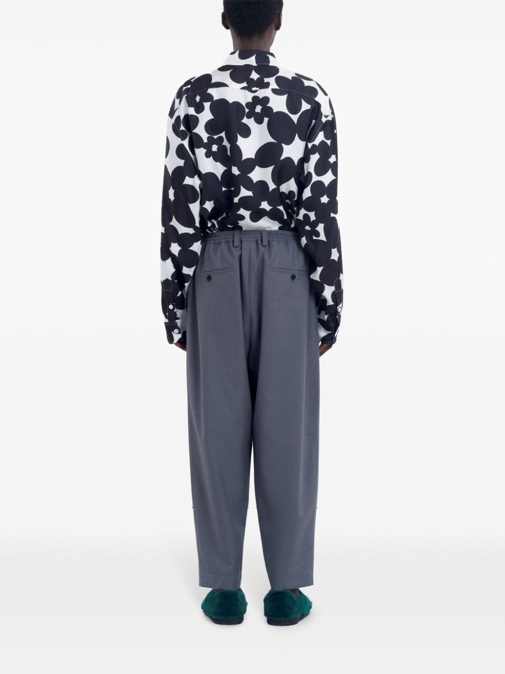 elasticated waistband trousers - 4