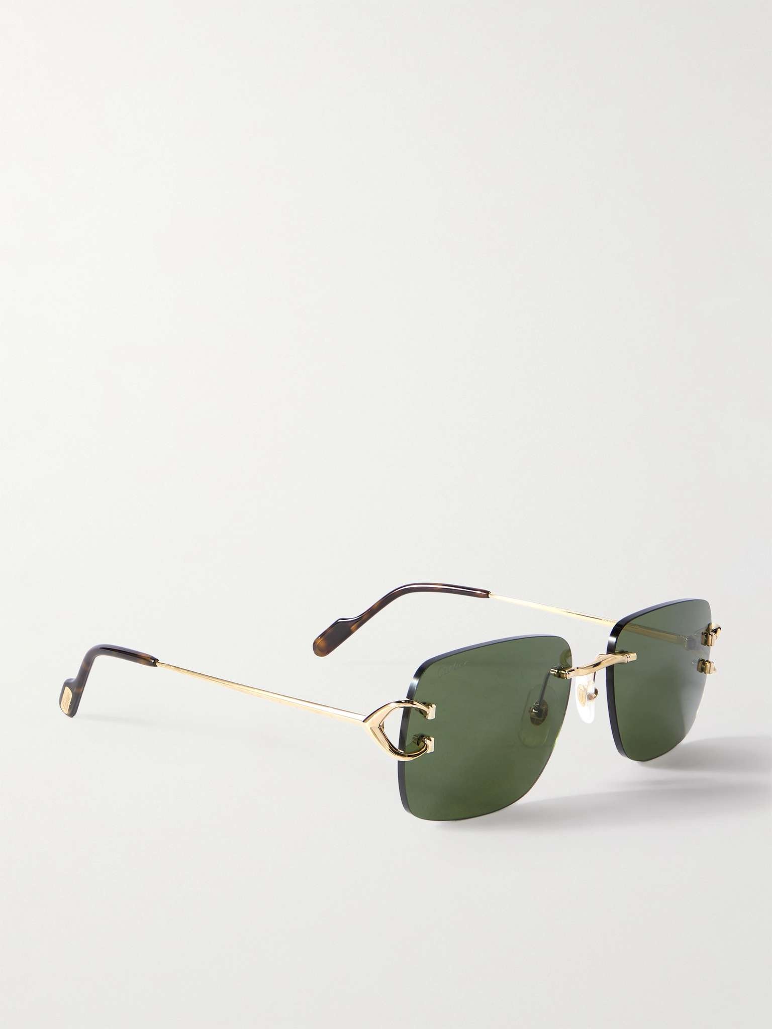Frameless Gold-Tone and Acetate Sunglasses - 3