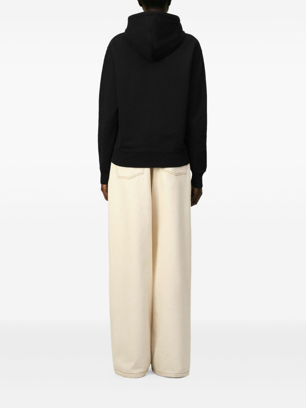 embroidered cotton hoodie - 4