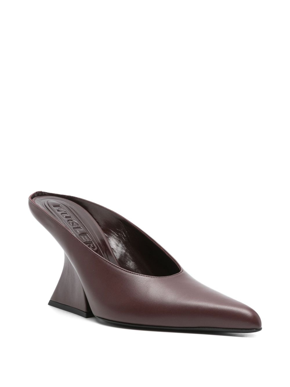 100mm sculpted-heel pointed-toe mules - 2
