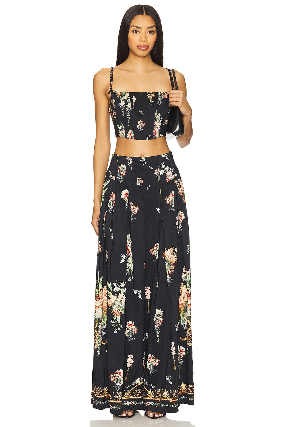 Corset Waist Wide Leg Pant - 5