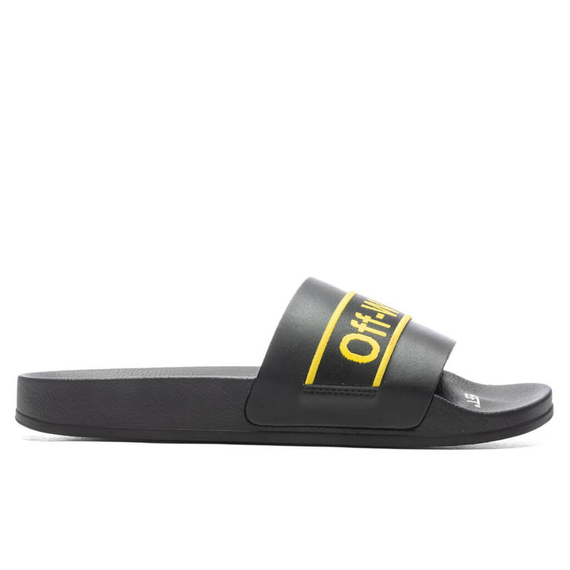 logo-print leather slides - 1