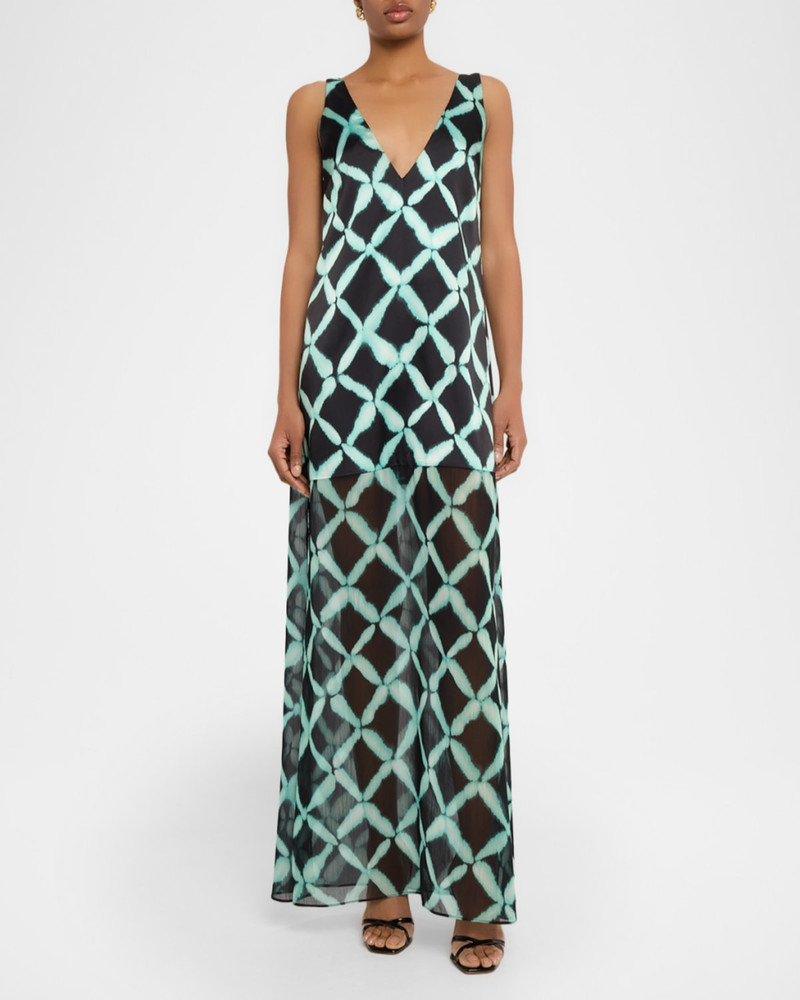 MISA Nina Lattice Maxi Dress outlook