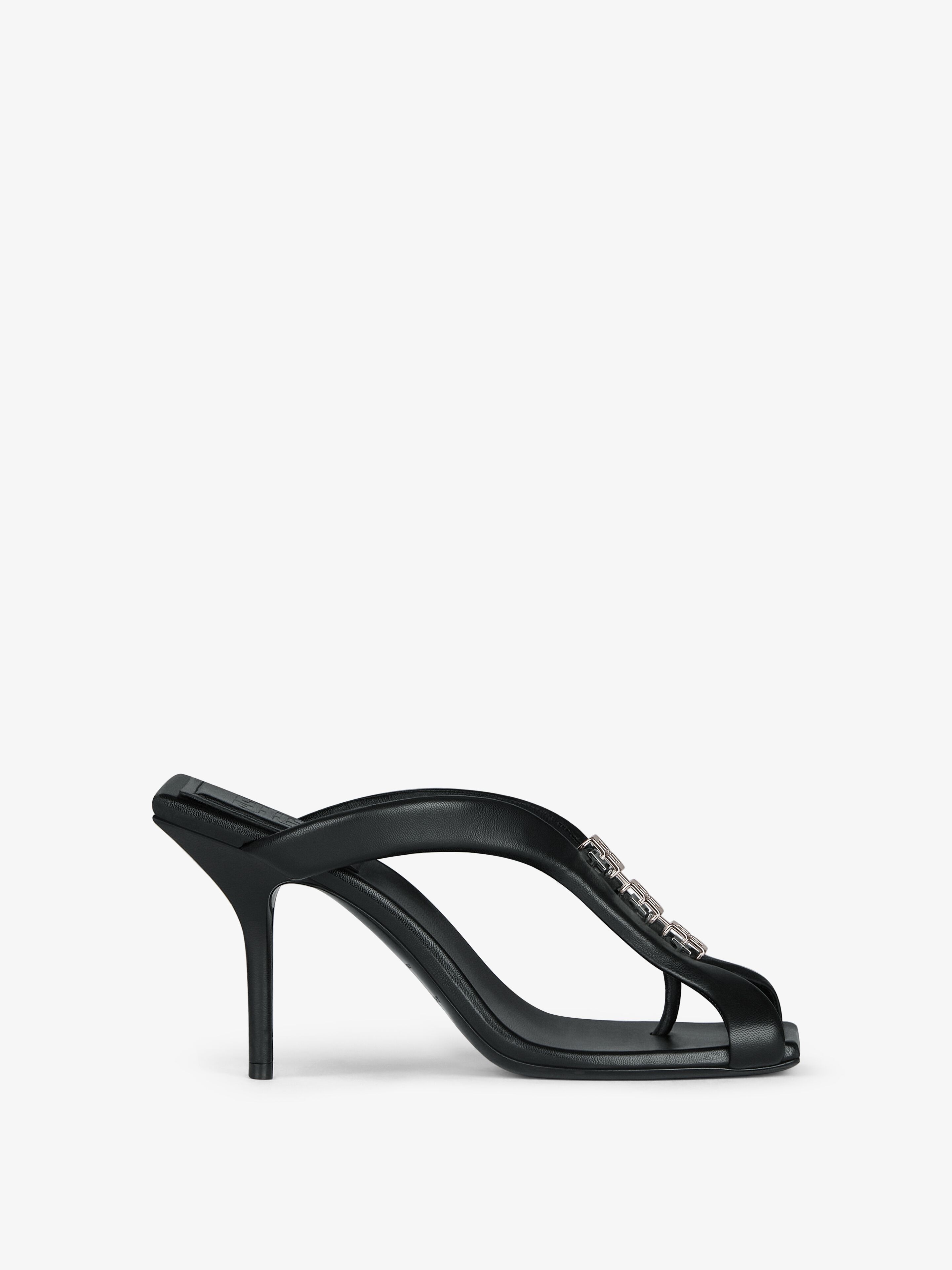 G WOVEN THONG SANDALS IN LEATHER - 1