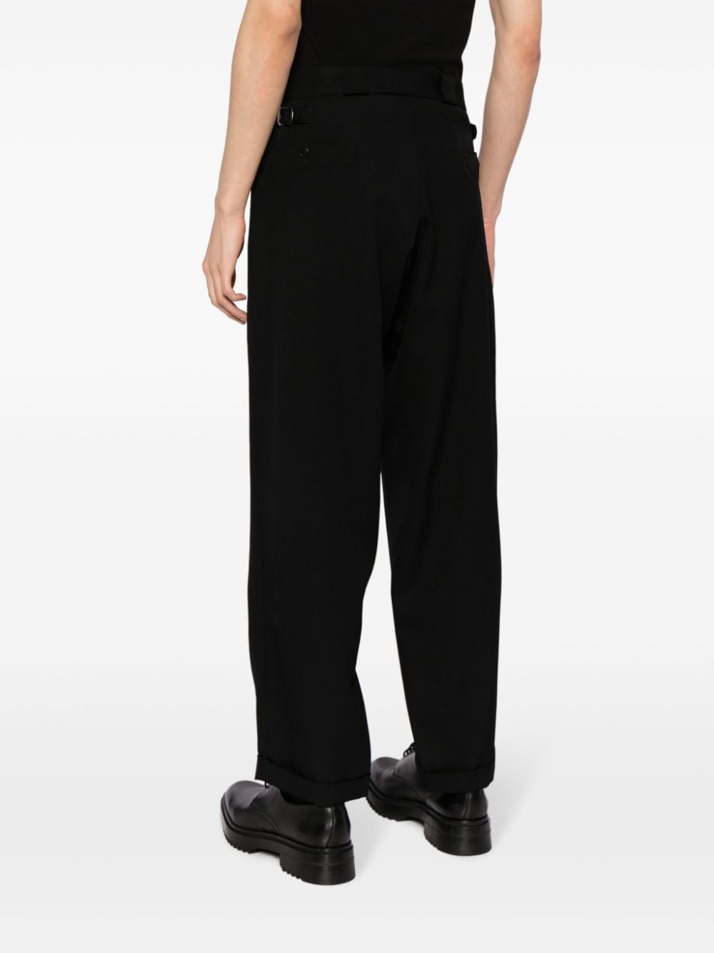 straight-leg wool trousers - 4