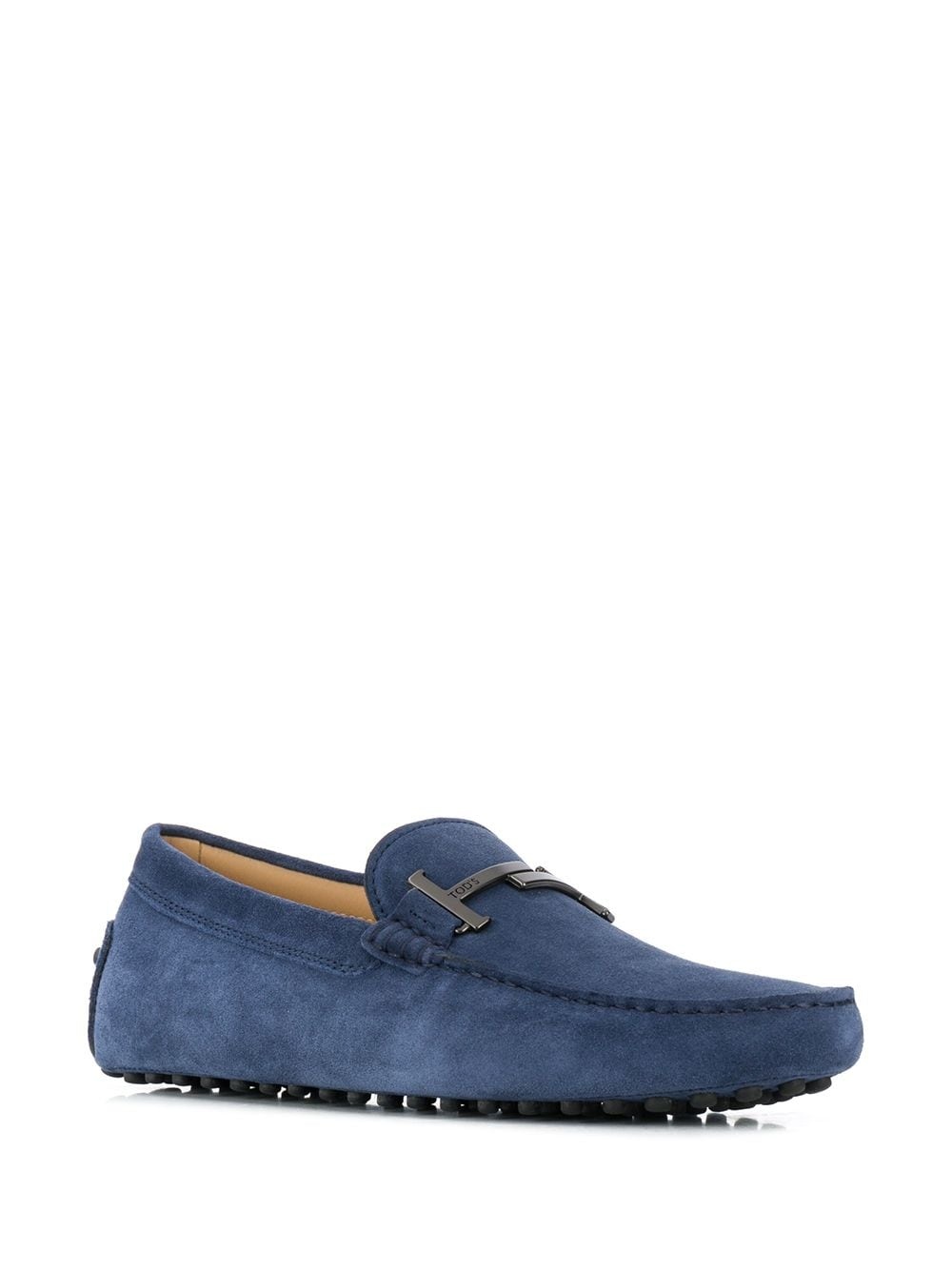 blue suede loafers - 2