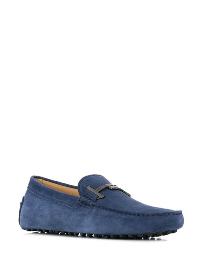 Tod's blue suede loafers outlook