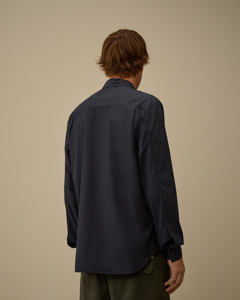 Popeline Longsleeve Logo Button Shirt 4