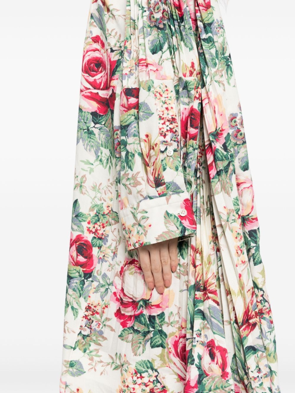 floral-print shirt dress - 5
