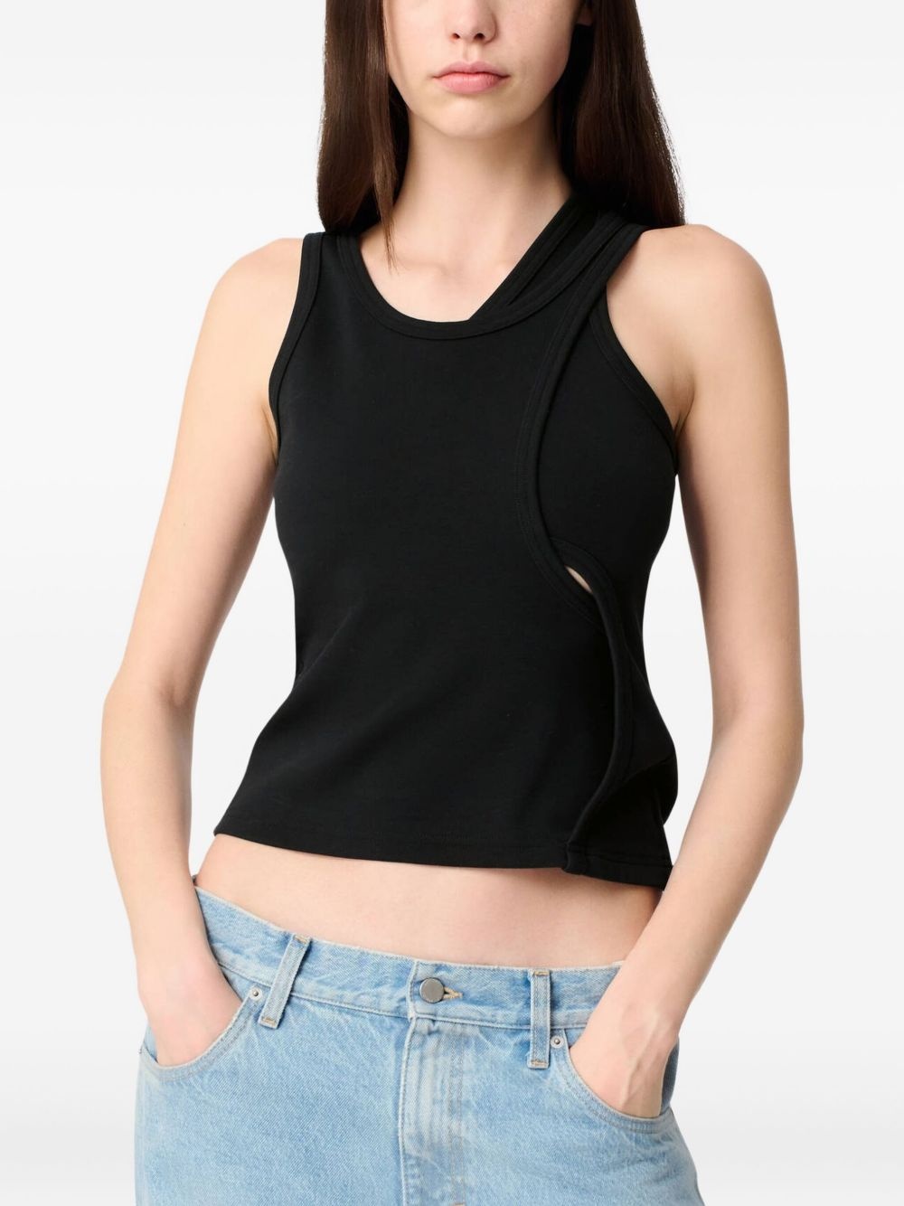 asymmetric tank top - 3