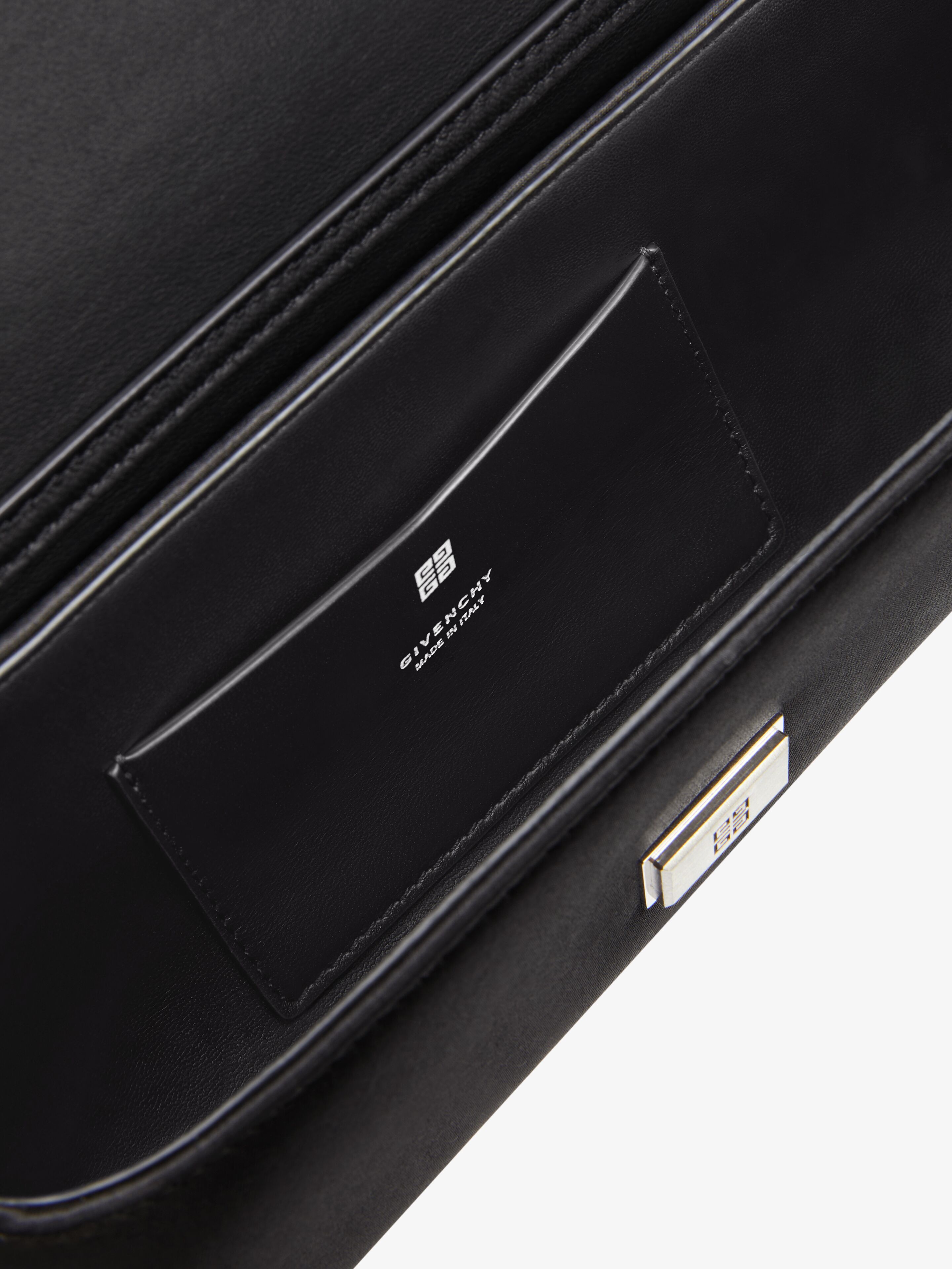 VOYOU CLUTCH BAG IN DRAPED SATIN WITH FLORAL ORNAMENT - 6