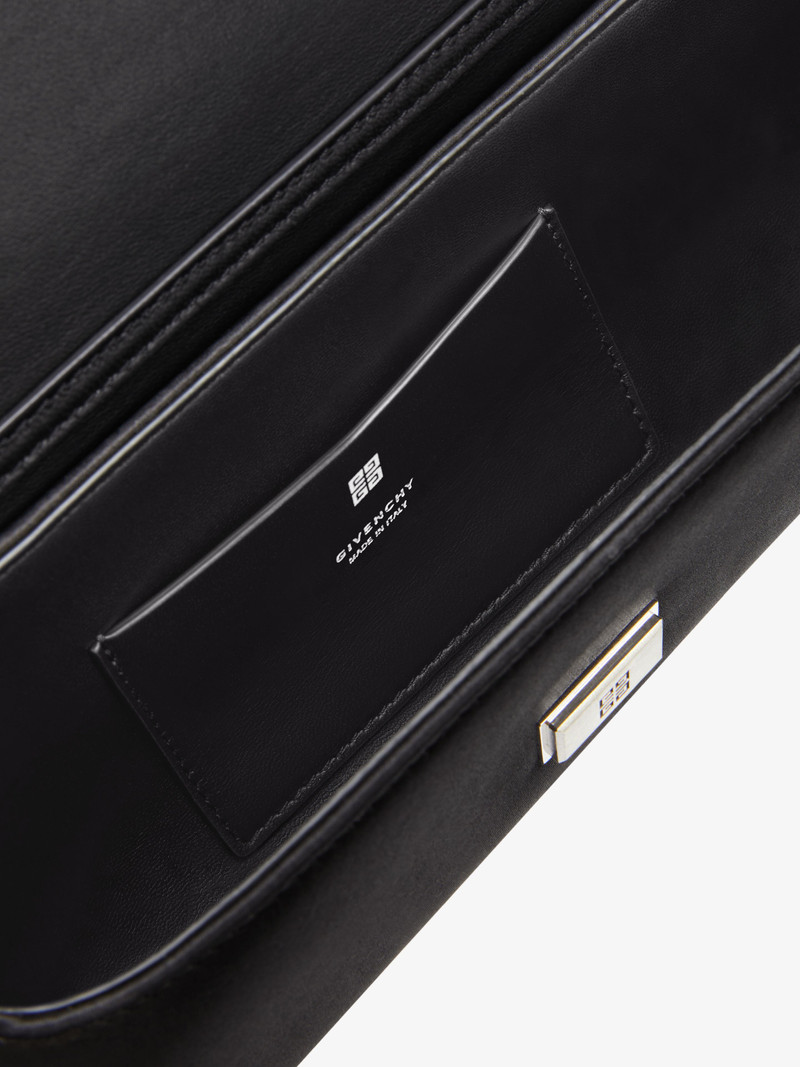 VOYOU CLUTCH BAG IN DRAPED SATIN WITH FLORAL ORNAMENT 6