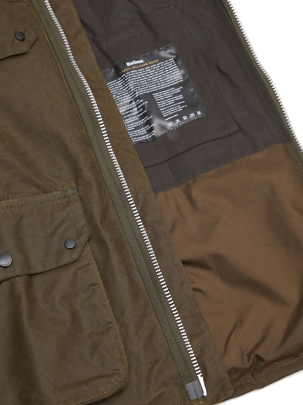 corduroy-collar waxed jacket - 5