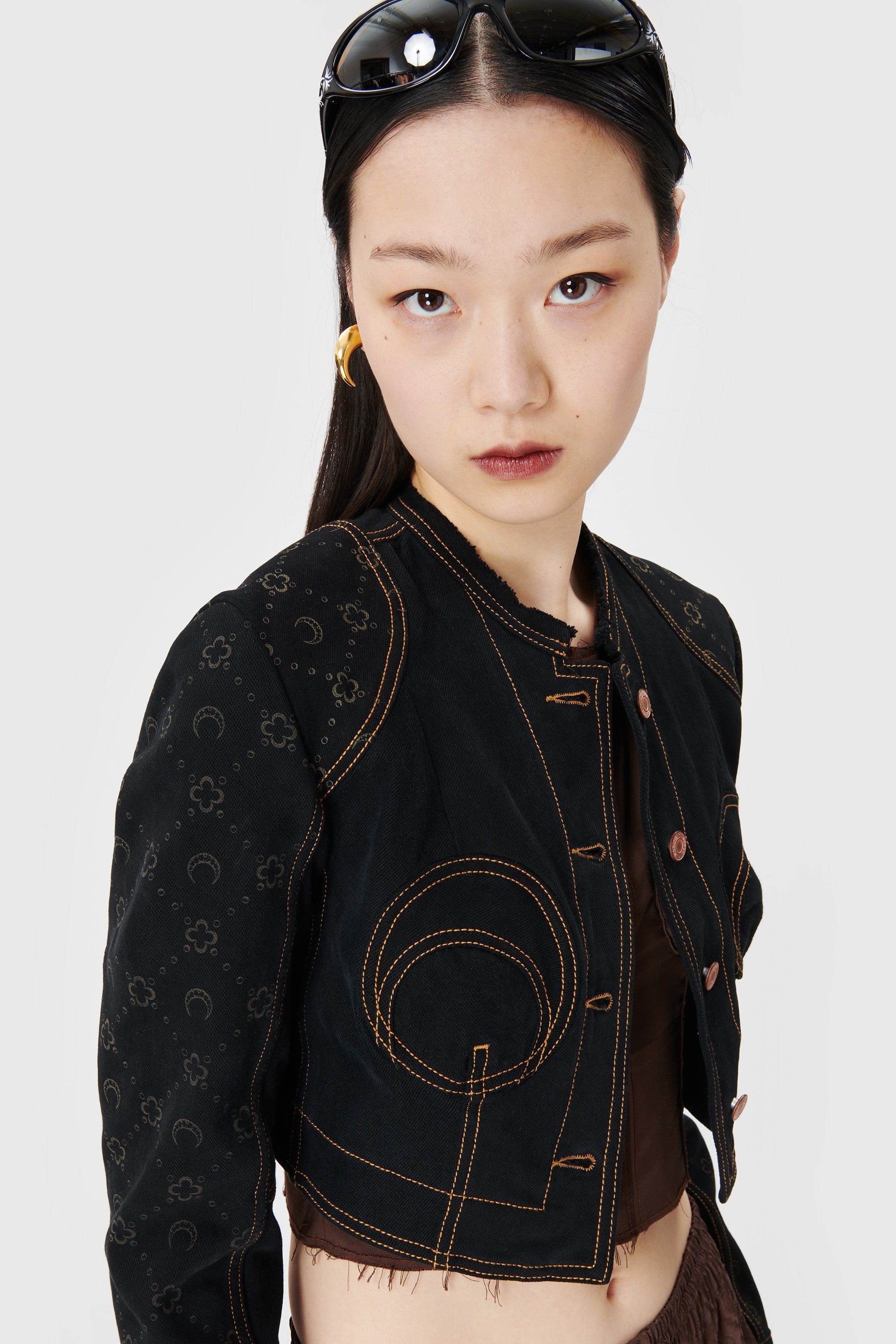 Regenerated Denim Cropped Jacket - 4