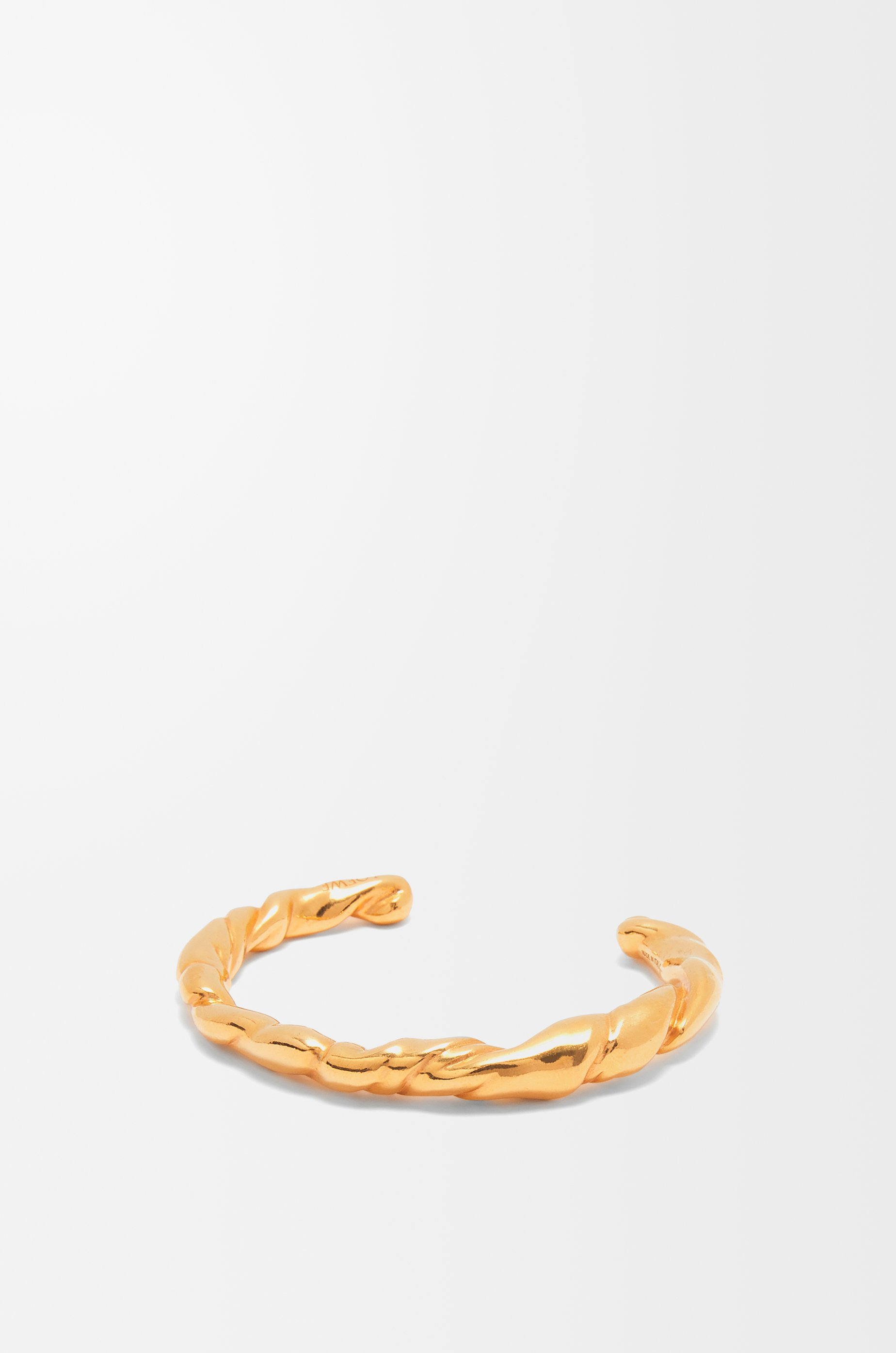 Thin nappa twist cuff in sterling silver - 1