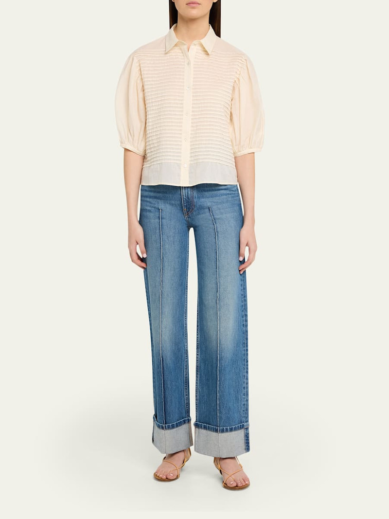 ULLA JOHNSON Cordelia Puff-Sleeve Blouse outlook
