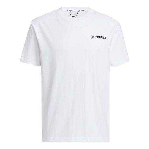 adidas Terrex U Trx Logo T Outdoor Sports Short Sleeve White T-Shirt HM3548 - 1