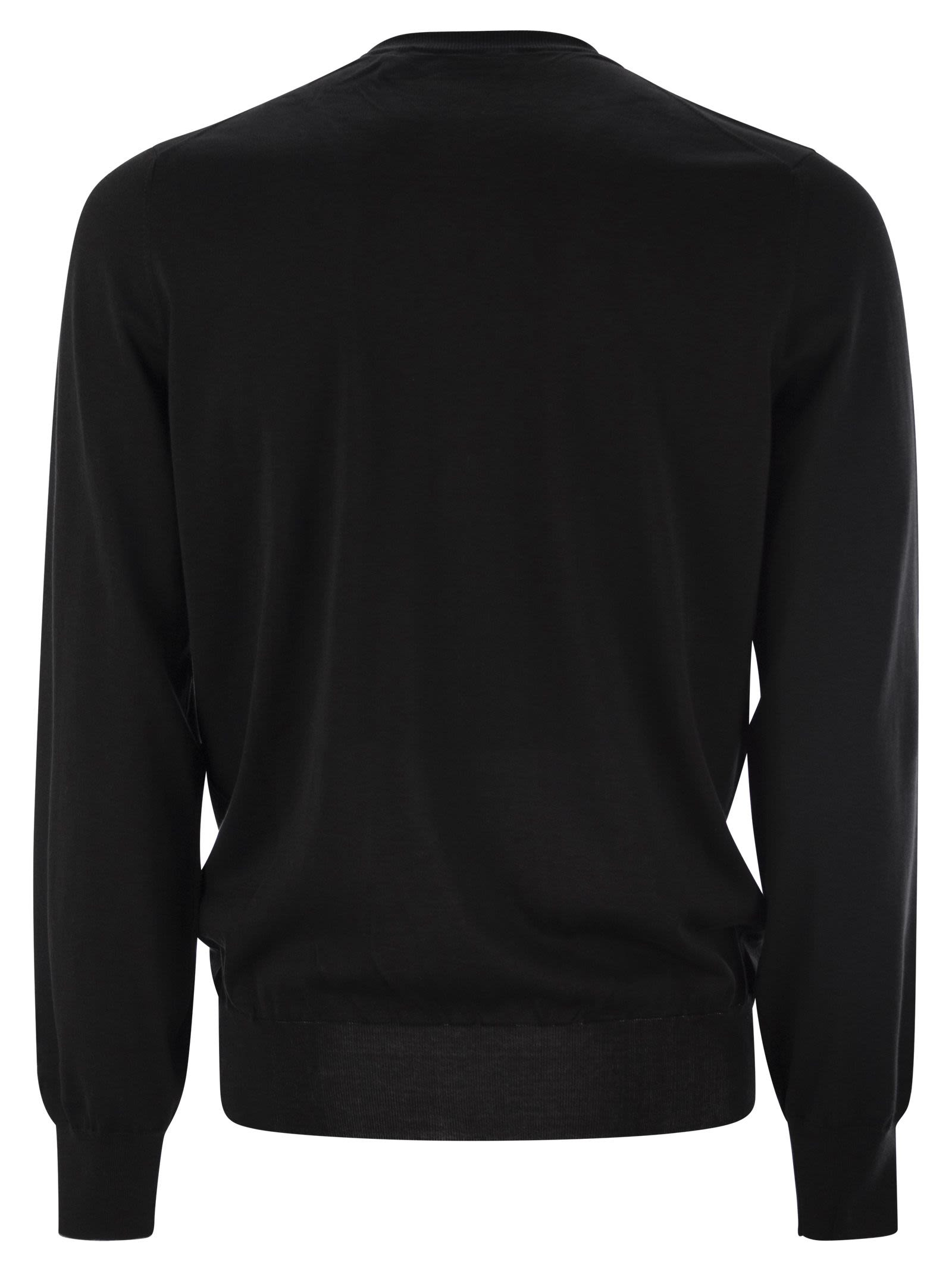 Brunello Cucinelli Men Maglia G/C Nero Grigio Scuro - 2