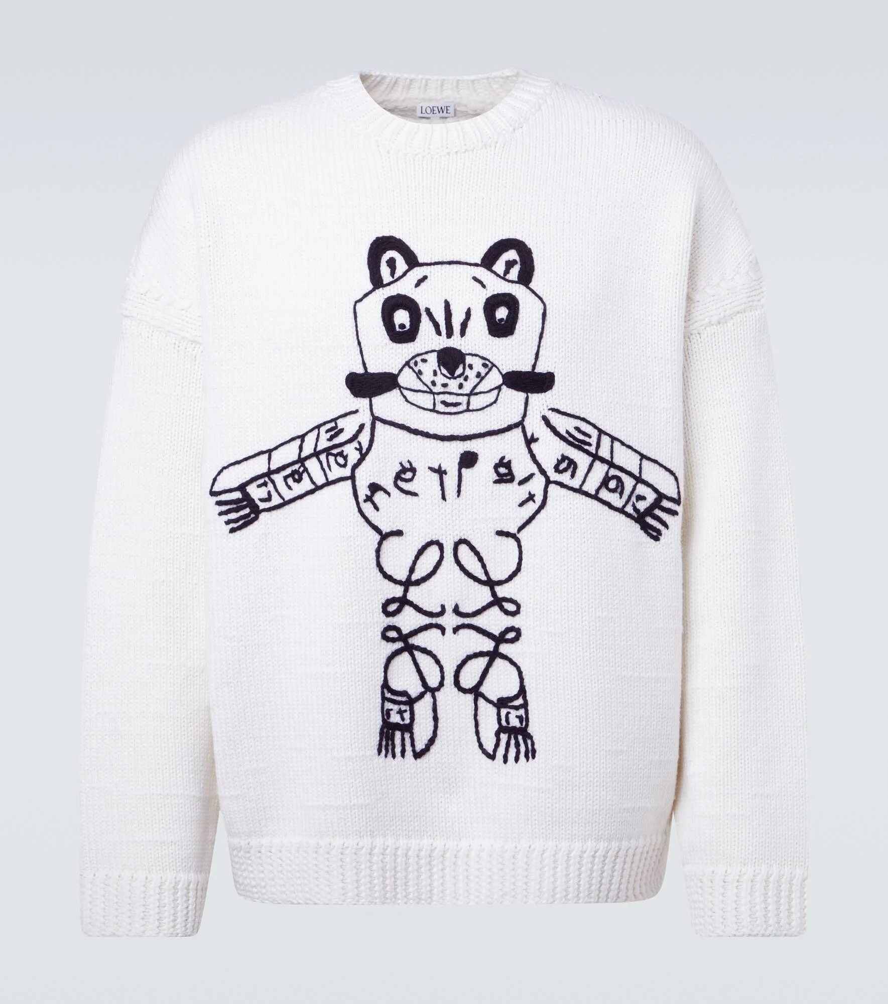 x Louis Wain embroidered wool sweater - 1
