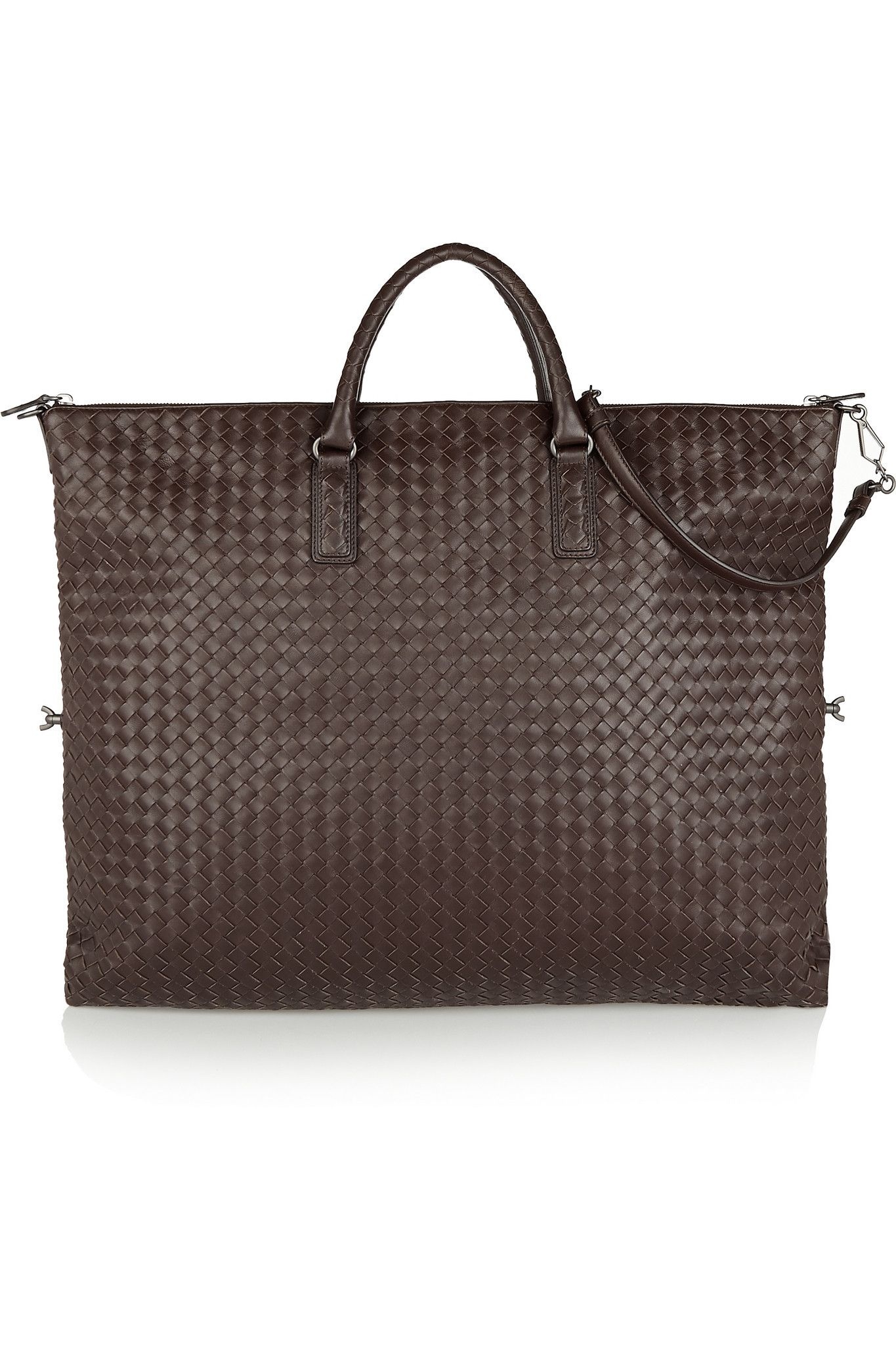 Convertible intrecciato leather tote - 7