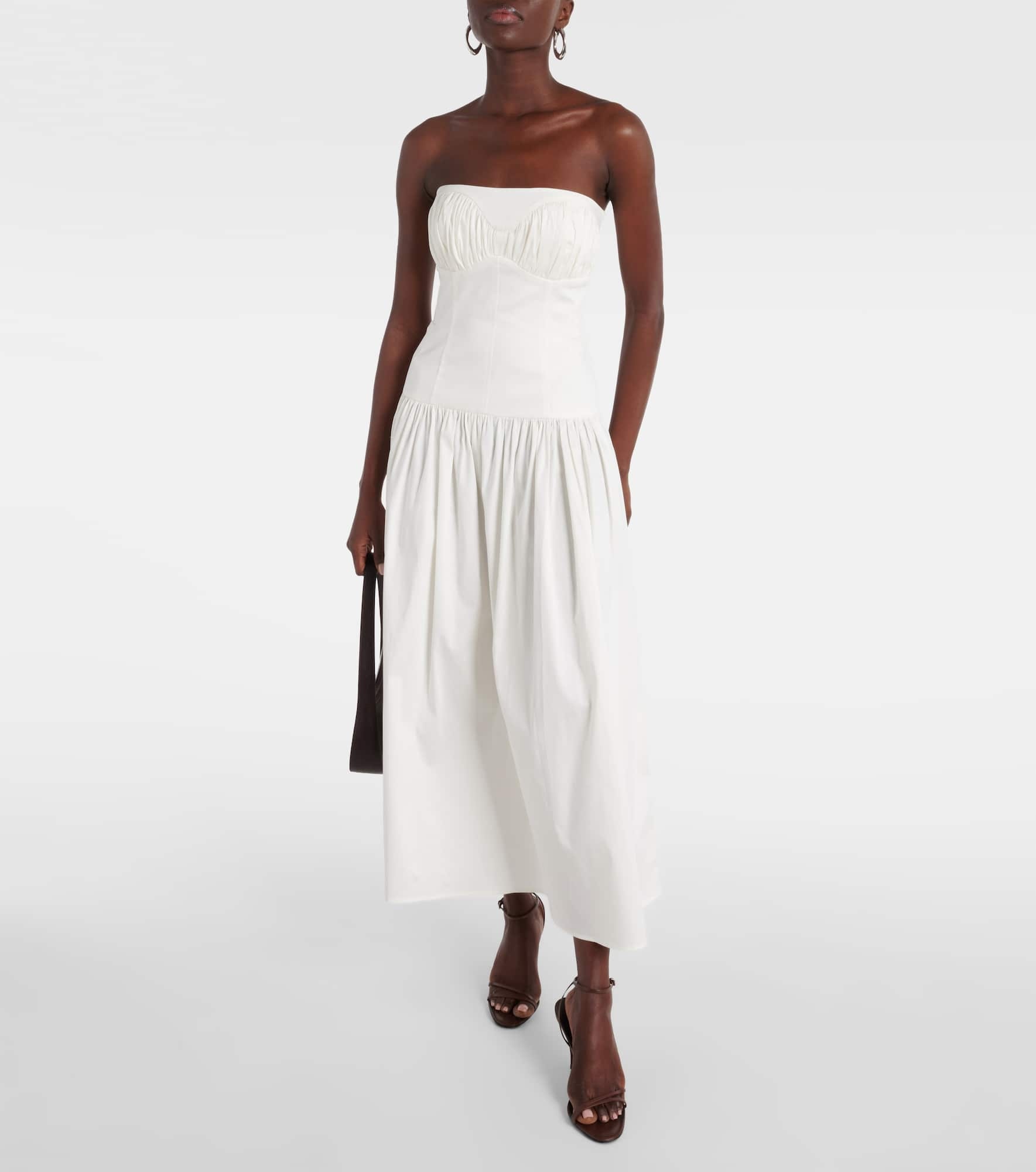 Lauryn strapless cotton midi dress - 2
