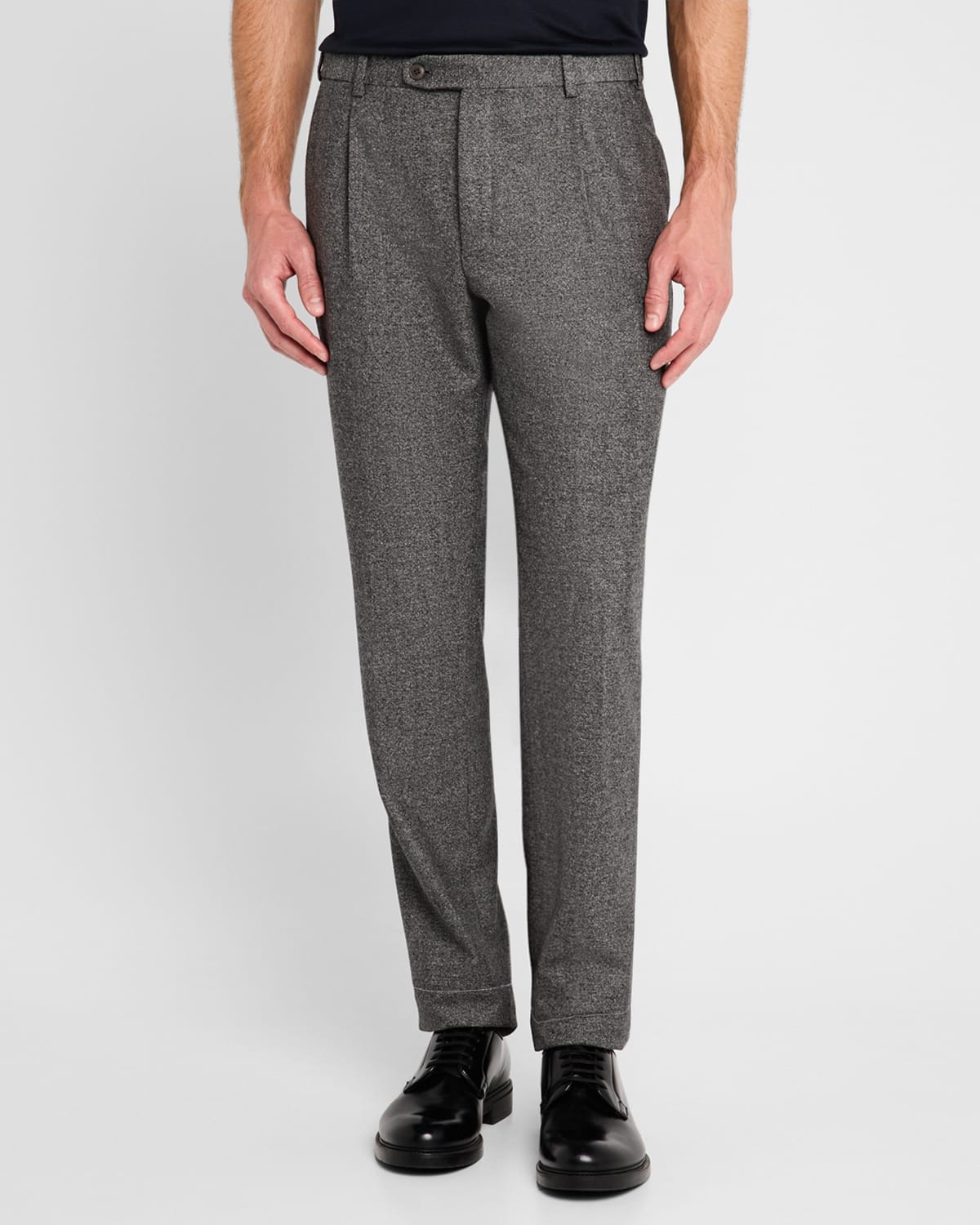 Men's Wool Flannel Trousers - 4