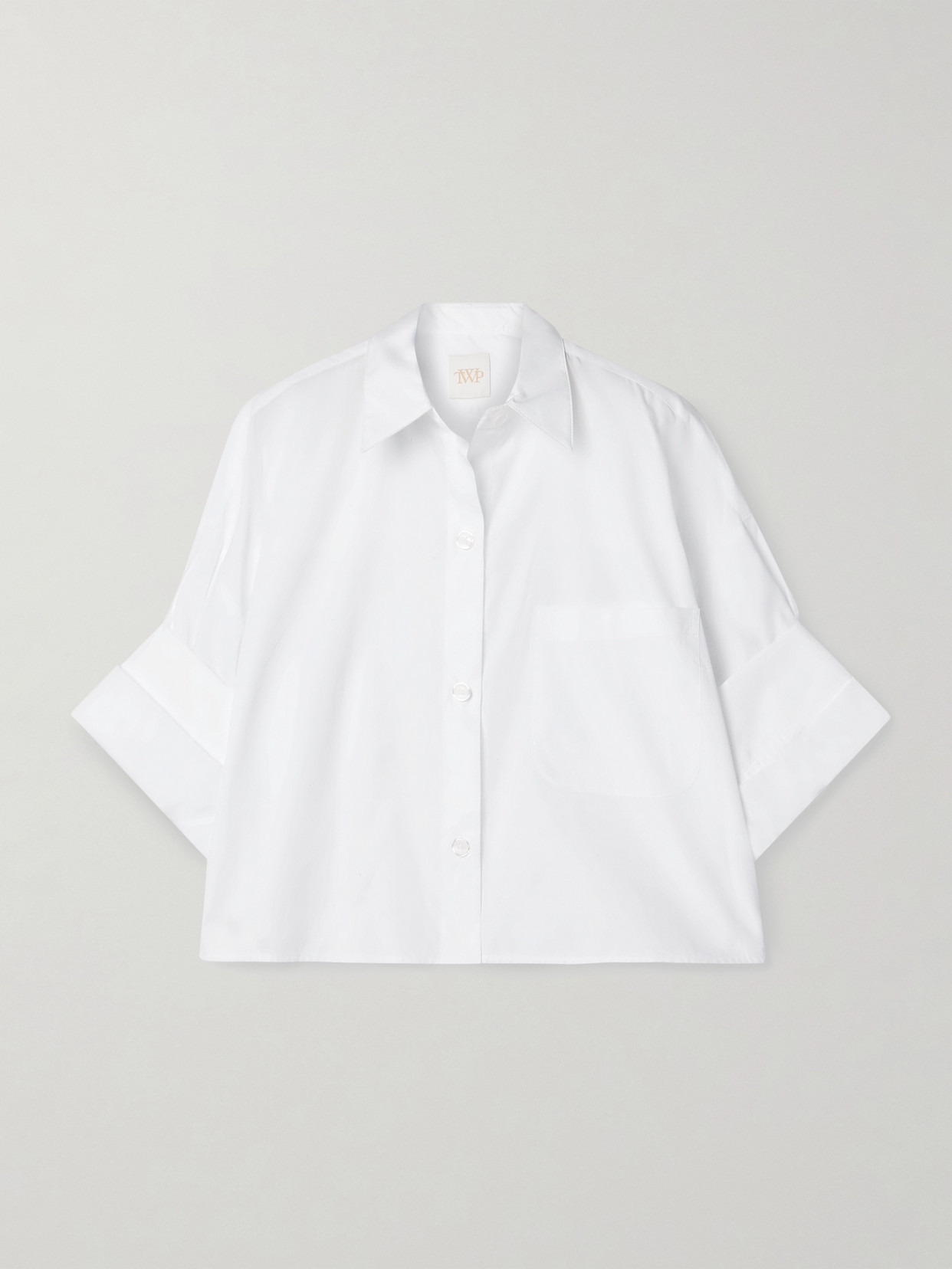 Next Ex Cropped Cotton-poplin Shirt - 1