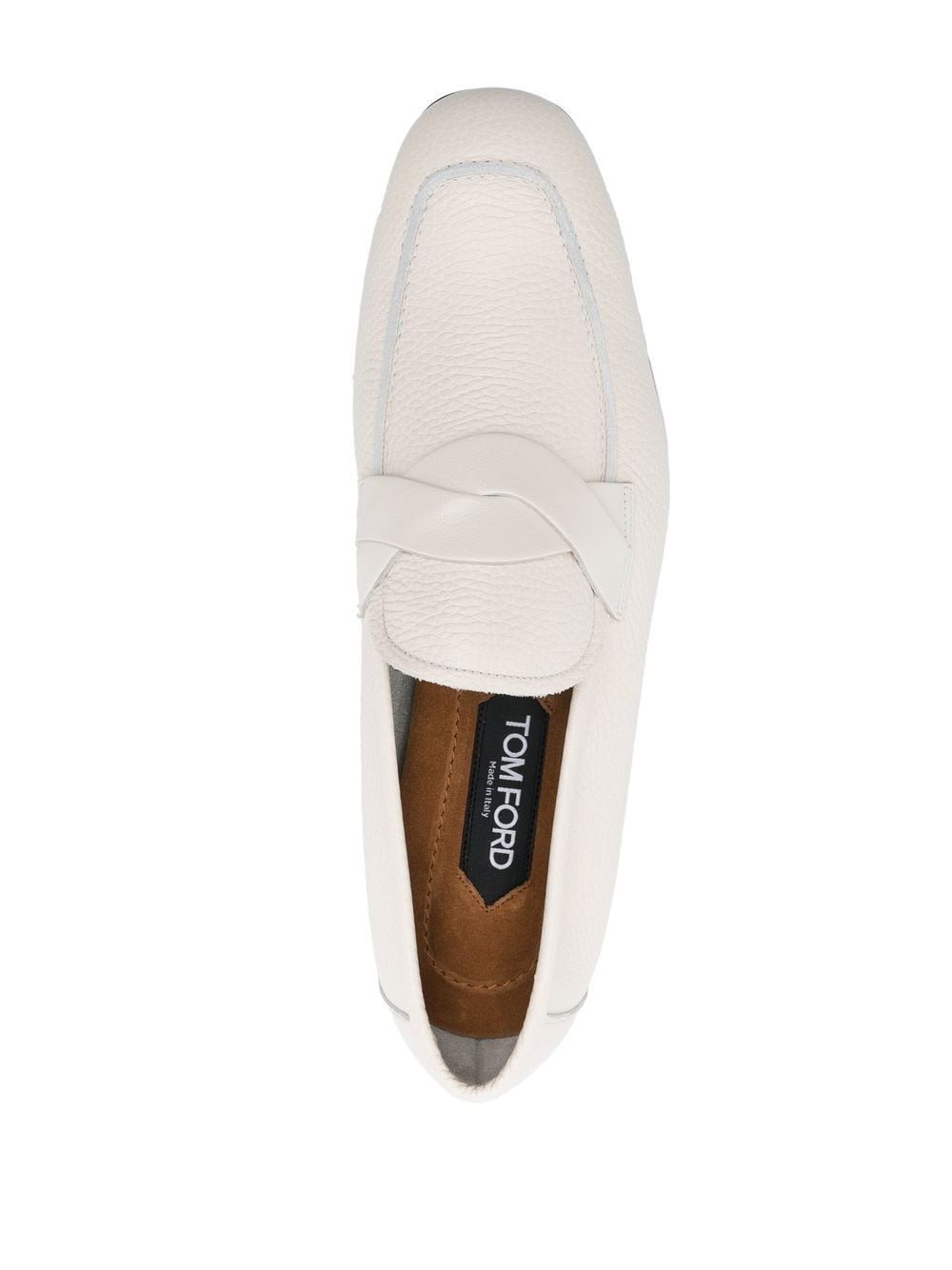 almond-toe leather loafers - 4