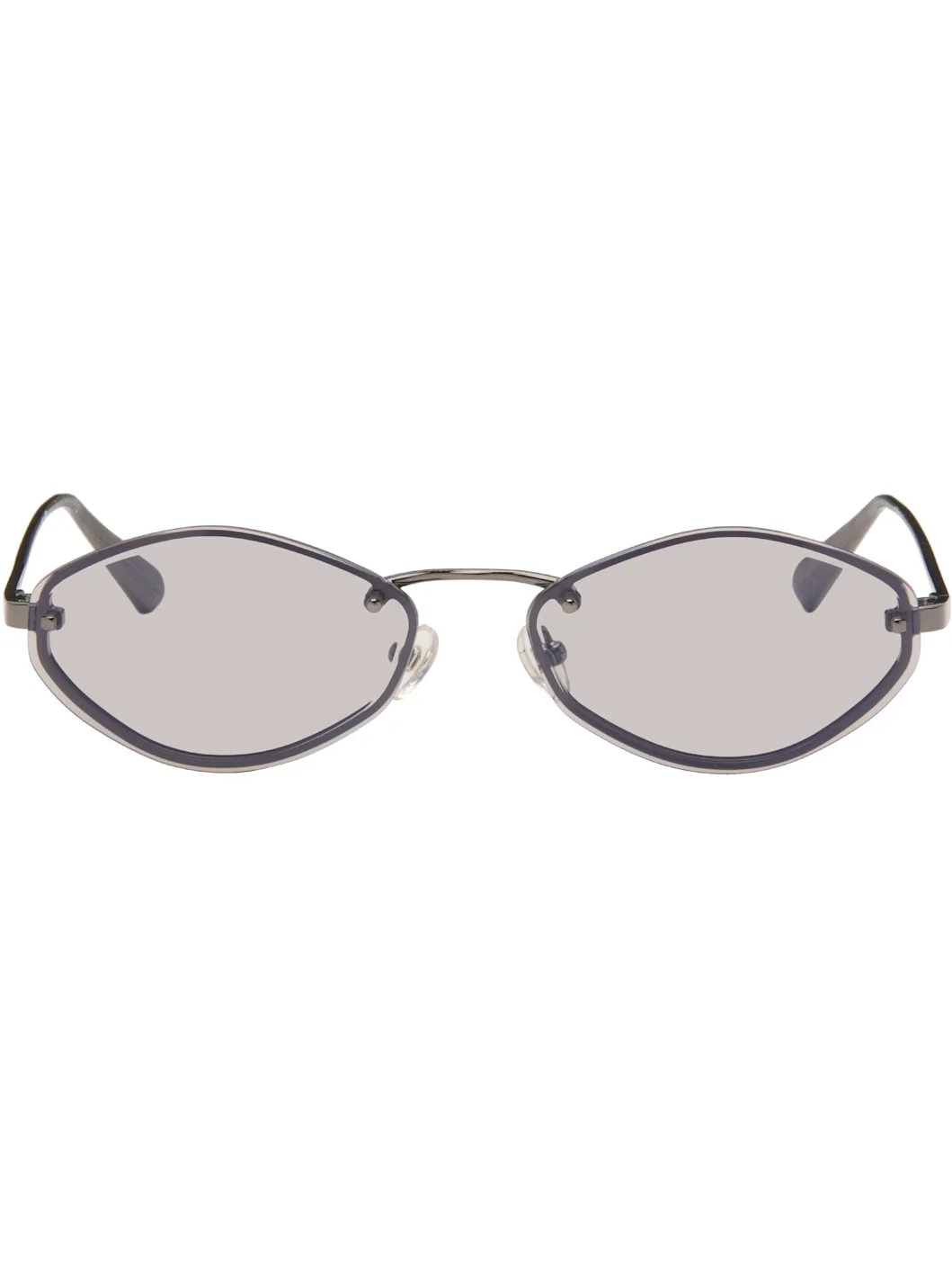 Gunmetal Linda Farrow Edition 'The Bellini' Sunglasses - 1