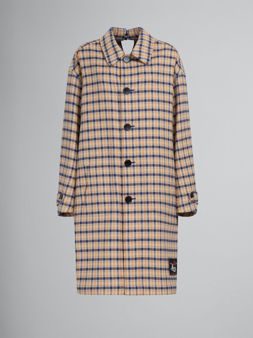 【関税＆送料込み】Marni Reversible Wool Coat With Check Pa MARNI Wool Checkered Reversible Coat (Cornflower) – CNCPTS