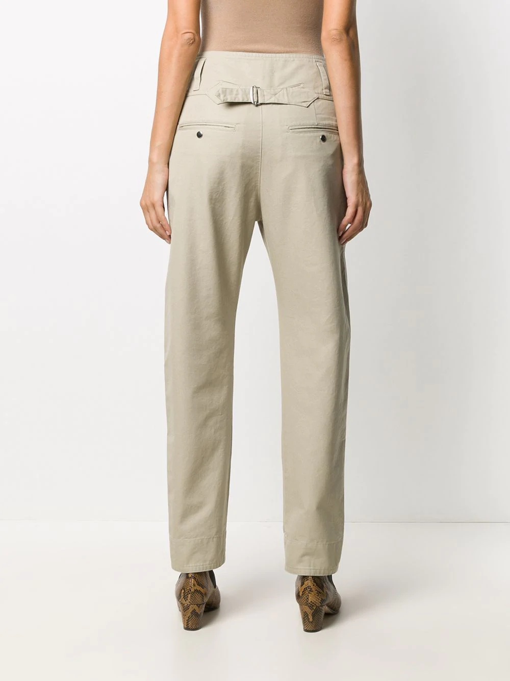 tapered high-waisted trousers - 4