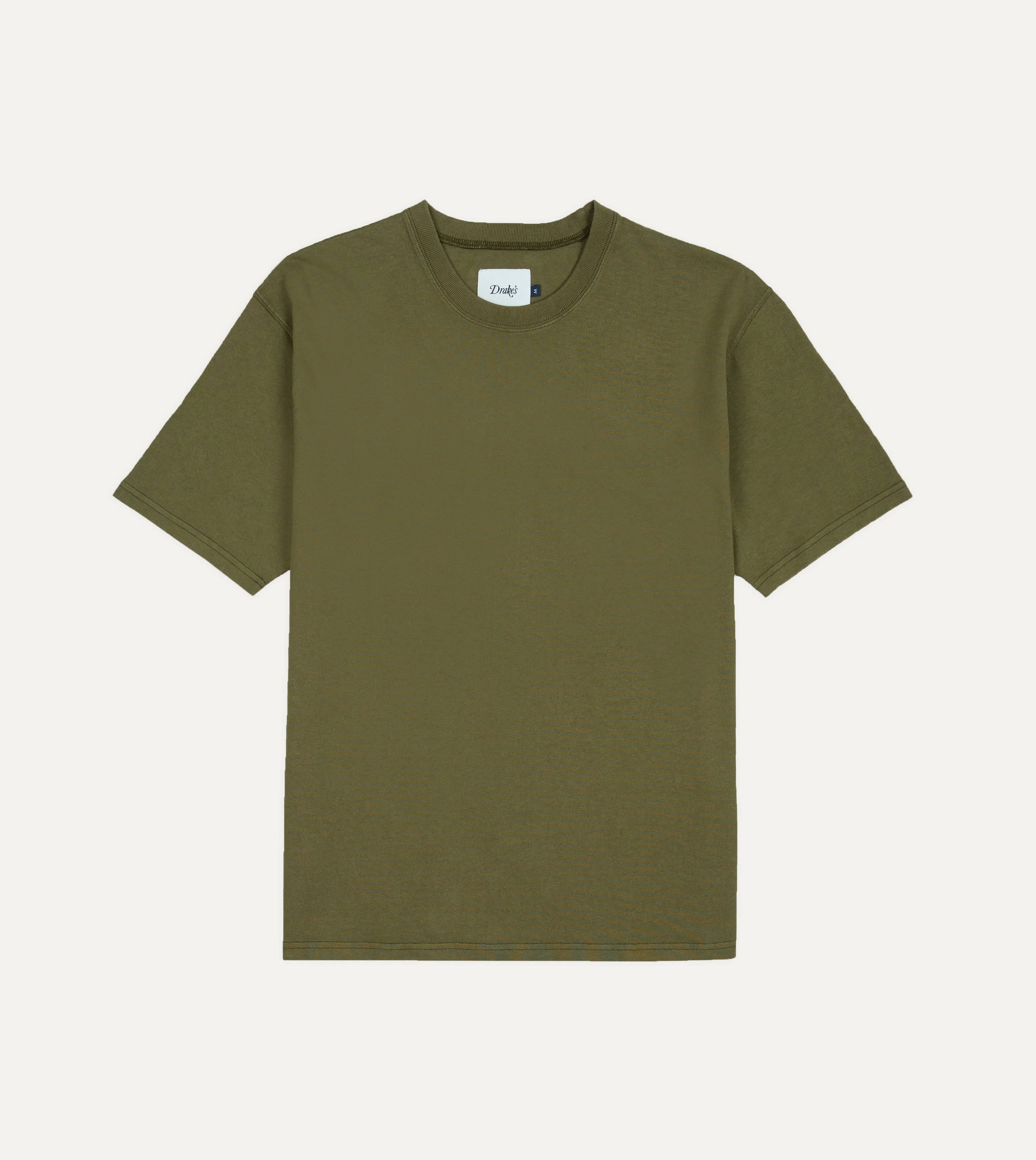 Olive Cotton Crew Neck Hiking T-Shirt - 1