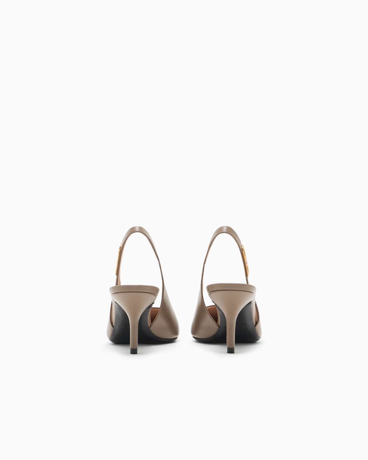 NAPPA-LEATHER SLINGBACK COURT SHOES WITH EAGLE PLATE - 4