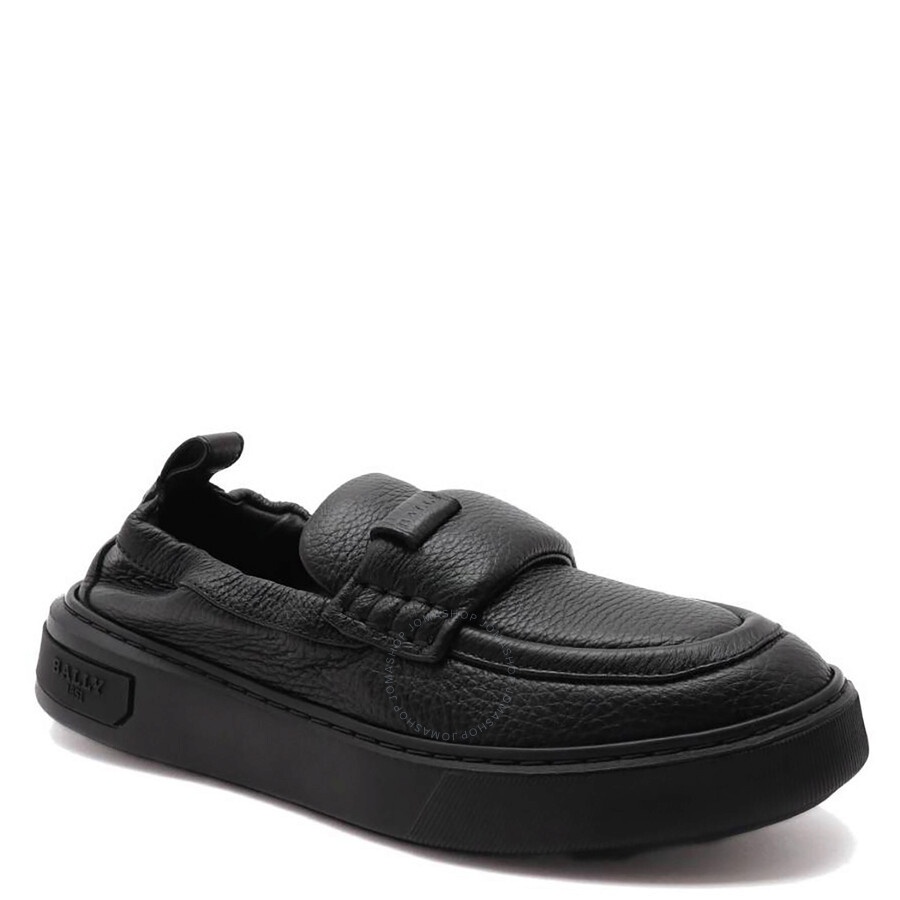 Bally - Bally Black Mauro Leather Slip-On Sneakers - 1