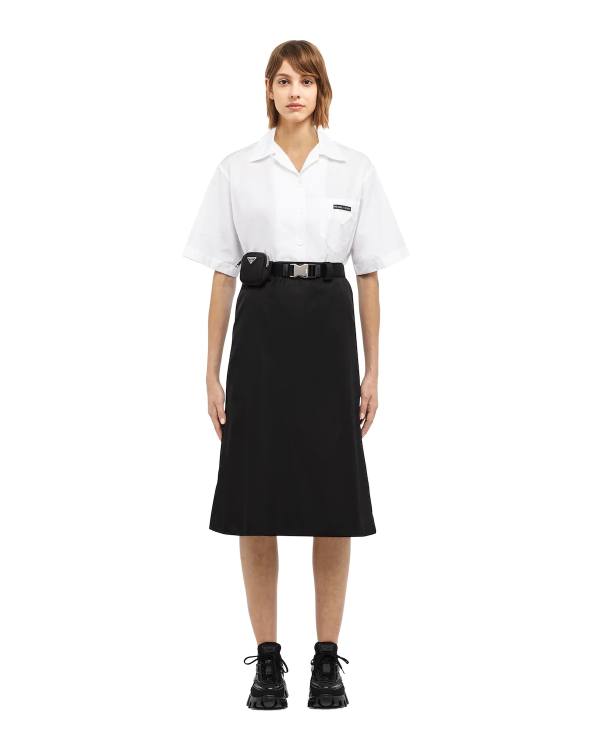 Re-Nylon gabardine skirt - 2