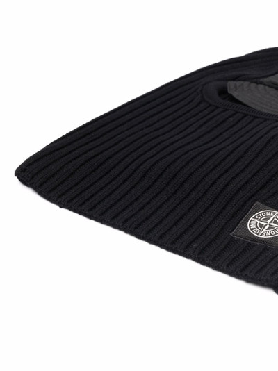 Stone Island Compass-patch ribbed knit balaclava outlook