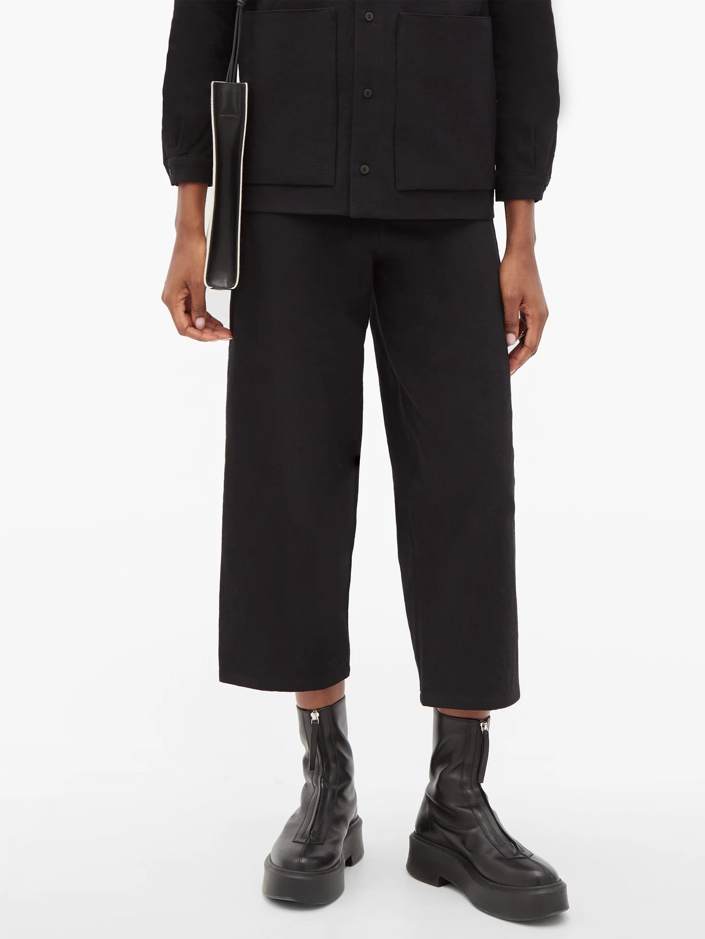 The Conductor cotton-blend cropped trousers - 6