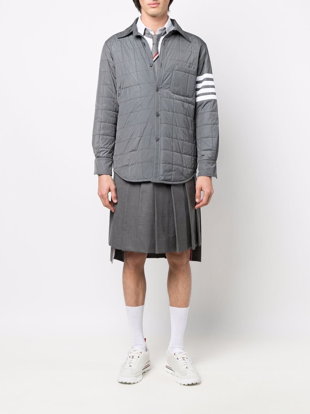 4-Bar stripe padded shirt jacket - 2