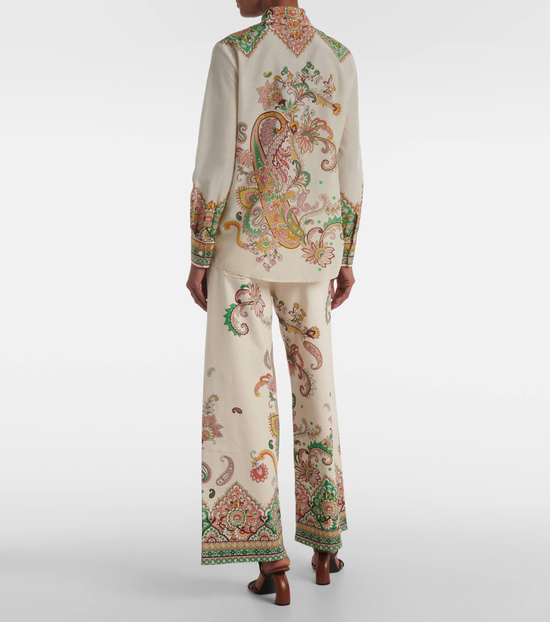 Printed cotton and silk shirt - 3